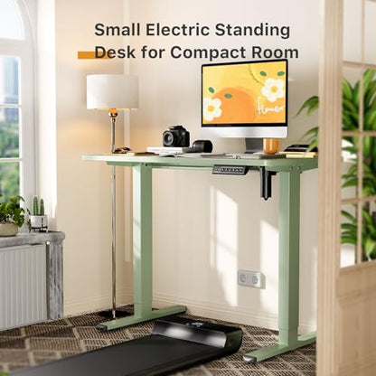 JOY worker Small Electric Standing Desk, 35" Whole Piece Height Adjustable - color: Green, size: 35" * 20"