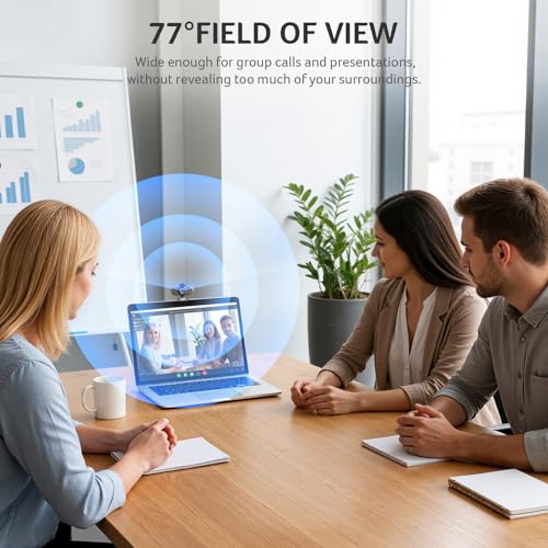 Acer A640 4K Webcam with AI Noise Canceling Mic for Streaming Meetings | Sony 1/2.8" Sensor, PDAF Autofocus, 2K 1080P/60fps, A to C Adapter, Computer Camera for switch 2 Camera Teams Zoom Facetime - color: Light Black