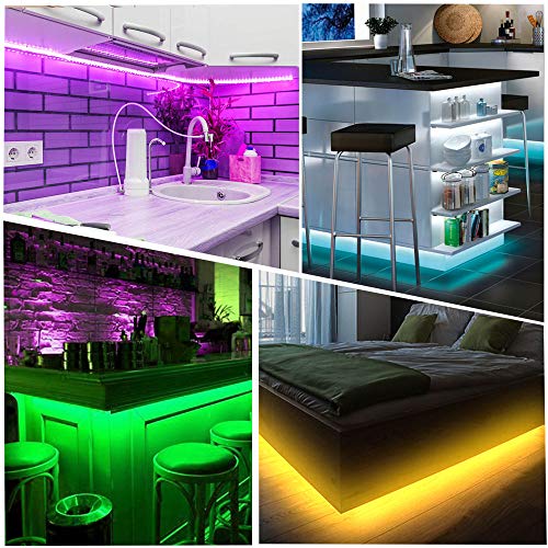 maylit 8 PCS Motion Sensor RGB Under Cabinet Lights Kit - size: 13FT with Motion Sensor