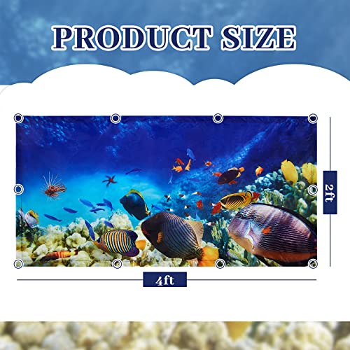 Patelai 4x2 Feet Light Covers for Classroom, Magnetic,Ocean | Sky Cloud Print for Office Decor, Drop Ceiling Compatible, 10 Magnets Included, Filters Harsh Fluorescent Lighting - style: Ocean