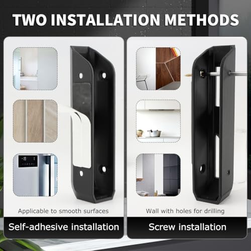 Wall & Under Desk Laptop Mount with Adhesive & Screws in