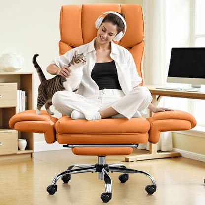 FelixKing Office Chair, Flip Armrests for Pets Criss Cross Legged,Brown - color: Brown