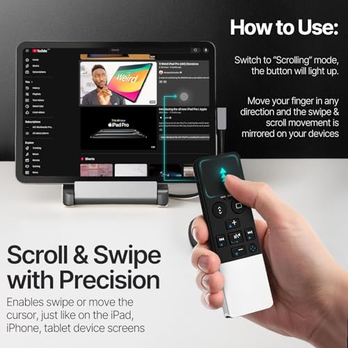 TNP iPad Remote Control, Bluetooth Media Remote for iPhone with Trackpad