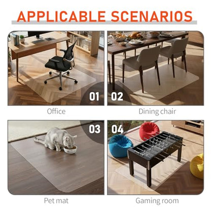 Winado Office Chair Mat, 30 x 48 in Non-Slip Hard Floor Mat for Desk Chair - size: 30" x 48" for Hardfloor