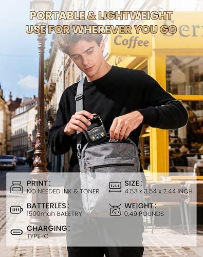 vretti Label Maker Machine with Tape, 2 Inch Labels Printer, K2 Bluetooth Label Makers, Thermal Labeler for Clothes Address Barcode Logo Waterproof, Easy to Use, Fits Office Home School Gift - Black