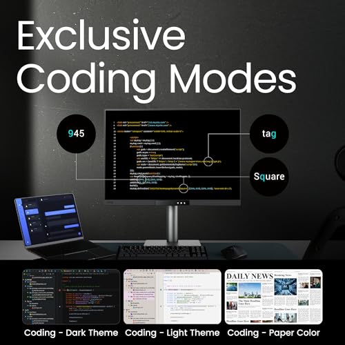 BenQ Programming Monitor RD280UG 28.2" 4K+, 120Hz Refresh Rate, 3:2 Aspect Ratio, Nano Matte Panel, MoonHalo Backlight, Coding Modes, 2000:1 Contrast Ratio, Eye-Care to Deliver Effortless Coding View | 3840x2560 Nano Matte Panel, Eye-Care, Coding Modes, M