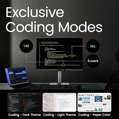 BenQ Programming Monitor RD280UG 28.2" 4K+, 120Hz Refresh Rate, 3:2 Aspect Ratio, Nano Matte Panel, MoonHalo Backlight, Coding Modes, 2000:1 Contrast Ratio, Eye-Care to Deliver Effortless Coding View | 3840x2560 Nano Matte Panel, Eye-Care, Coding Modes, M