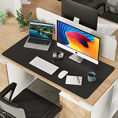 AFIING Large Desk Mat, 47" x 23.6", Black - color: Black, size: 47" x 23.6"