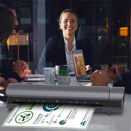 Qfun Office Presentation Laminator Machine 11x17 with 30 Laminating Sheet - color: Gray