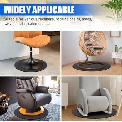 Double-Sided Non-Slip Recliner Pad for Hardwood Floors, Round