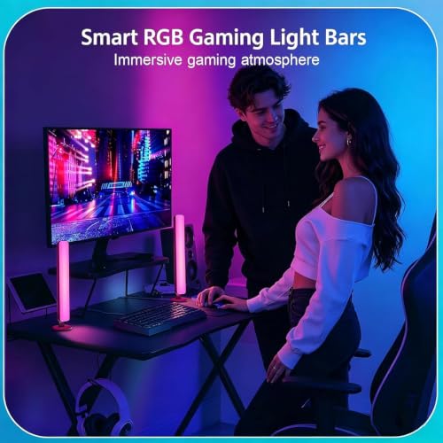 Smart RGB LED Light Bar Music Sync 10 in USB Desk Lamp for Gaming