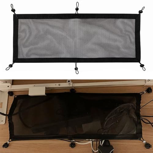 Cable Management Net Under Desk, Privacy Mesh Cable Manager, Workstation Wire Organizer, Flexible Under Desk Cord Management for Home, Office, 27×10 Inches, Black
