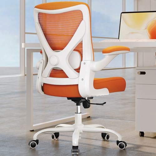 Ergalithic Office Chair: Mesh Ergonomic Desk Chair with 3D Lumbar & Swivel - color: Orange, size: Pack of 1