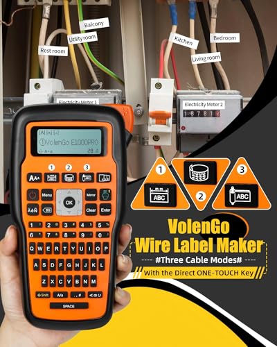 Label Maker Machine with-Tape, Heat Shrink Label Maker Waterproof-Labels