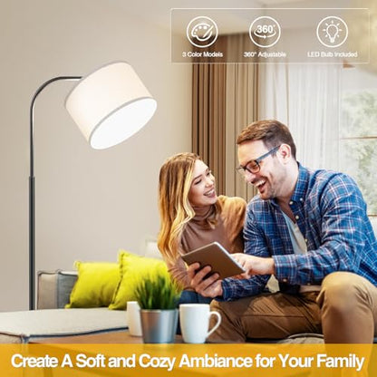 Black Floor Lamp, Arc Floor Lamps for Living Room - color: Black