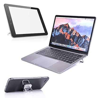 Abeillo 2PCS Portable Keyboard Riser, Self-Adhesive Mini Laptop Stand Invisible Computer Keyboard Stand for Desk, Laptop Feet Compatible with Pro/Air, Lenovo, Surface (Silver) - color: Silver