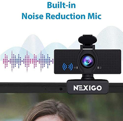 NexiGo N60 1080P Webcam with Microphone, Software Control & Privacy Cover, USB HD Computer Web Camera, Plug and Play, for Zoom/Skype/Teams, Conferencing and Video Calling - style: 1080p Webcam