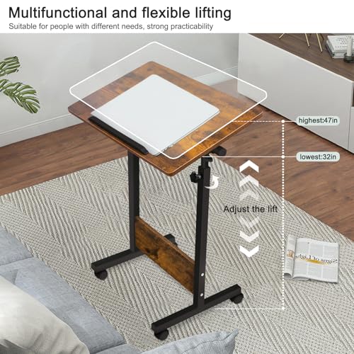 KOUPA Height Adjustable Flip Standing Desk with Wheels,24Inch - size: 16x24IN