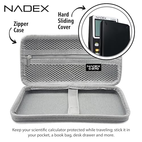 Scientific Calculator with Graphing, Includes Carrying Case, for College and High School Students, Calculus, Algebra, Geometry, Trigonometry, Statistics, Physics, Chemistry, White - color: White