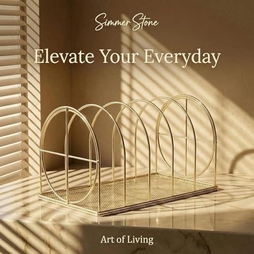 File Sorter Organizer, 5 Section Magazine Holder Rack, Desktop Round Wire Book Stand for Mail, Paper, Document, Folder, Record and Desk Accessories, Gold - color: Round Shape-g