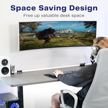 VIVO Black Single Ultrawide Wall Mount, Up to 49 in Screens, MOUNT-VW01M - color: Black, size: 75x75mm to 100x100mm VESA