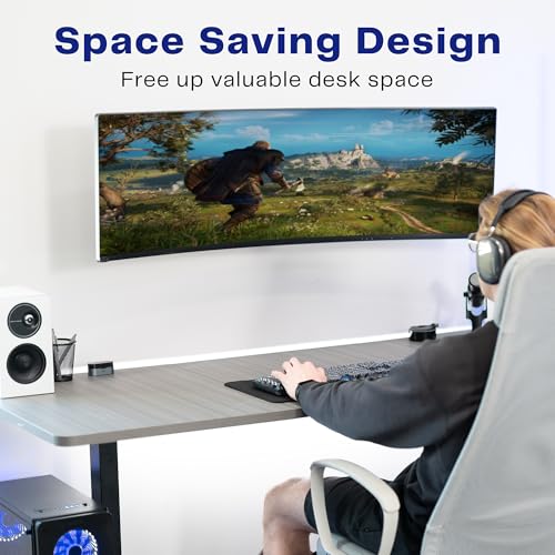 VIVO White Single Ultrawide Wall Mount, Up to 49 in Screens, MOUNT-VW01MW - color: White, size: 75x75mm to 100x100mm VESA