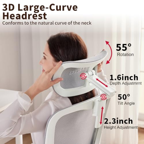 MUSSO E80 Muse Petite Ergonomic Office Chair for Women & Small Frames Grey - color: Grey