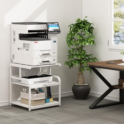 Fannova 25.6"x23.6"x30.9" Extra Large White Printer Stand with Storage - color: White, size: 25.6"W x 23.6"D x 30.9"H