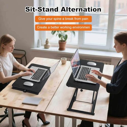 Keyboard Riser Height Adjustable Standing Desk Converter Black 23.6 Inch