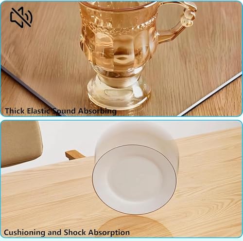 Clear PVC Table Protector Cover 32x38in, Thickness 1.5mm Plastic Pads Rectangular, Scratchproof Cuttable Desktop Mat, Easy Cleaning for Dining Room Writing Desk, 32x38in - size: 32x38in