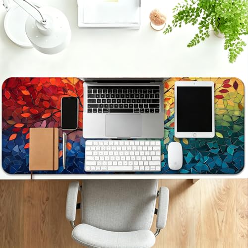 Tree of Life Gaming Desk Mat, Extended Fantasy Abstract Mouse Pad - color: W04