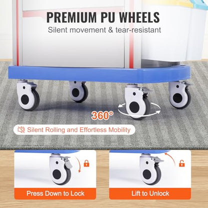 VEVOR Medical Crash Cart, Nursing Emergency Rolling Cart with 5 Drawers & 4 Silent Wheels, Adjust IV Pole, Needle Disposal Holder, Trash Bin, O2 Holder, Mobile Trolley for Hospital, Clinic, Lab, Salon - color: Grey + Blue