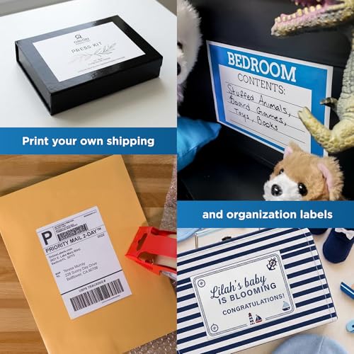 OnlineLabels 8.5" x 5.5" Labels - Weatherproof Polyester - 10 Sheets - size: 10 Sheet Pack