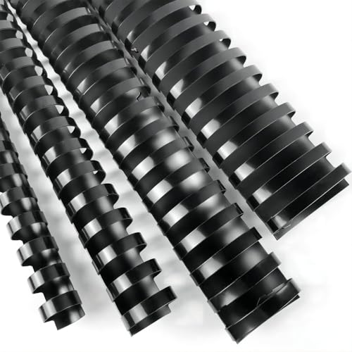 HOUYEE 40 Pack Plastic Binding Combs, 19 Rings, Multi-Size, Black - size: Multi Size，40P
