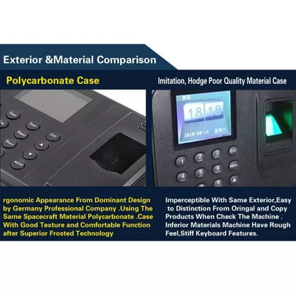 Time Attendance Machine Biometric Fingerprint Recognition Scanner Time Devices Biometric Attendance System Employees time Clock (A6)
