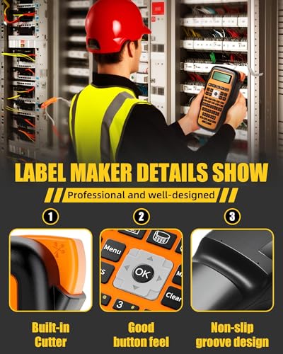 Label Maker Machine with-Tape, Heat Shrink Label Maker Waterproof-Labels