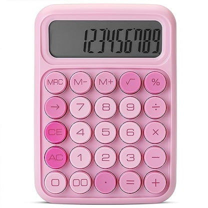 Mr. Pen- Mechanical Switch Calculator, 12 Digit Large LCD Display, Pink | With Big Buttons, Mechanical Switch Calculator for Home, School, Office - color: Pink