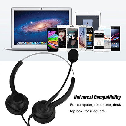USB Headset, Call Center Headset with Microphone, Mute Function and Noise Cancelling Function.Business Headset for Skype, Webinar, Call Center, Telephone Counseling Services