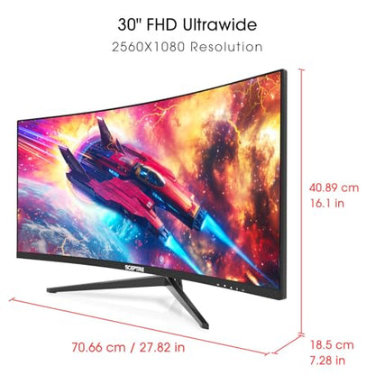 Sceptre Prime Curved 30-inch Gaming Monitor 200+Hz FreeSync Build-in Speakers 2560 x 1080p HDMI DP Machine Black 2026 (C305B-200UN Series) - style: 2025 30" 200Hz+