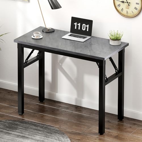 Need Small Folding Computer Desk, 31.5 Inch Writing Table, Grey - color: Grey, size: 31.5 inches