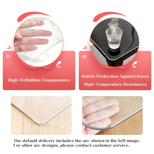 12 x 30 Inch 1.5mm Thick Frosted Counter Table Protector, Desk Saver Pad, Multipurpose Mat, Placemat Nonstick Nonskid Heat-Resistant Pad for Office, Dresser, Night Stand - size: 12" x 30"