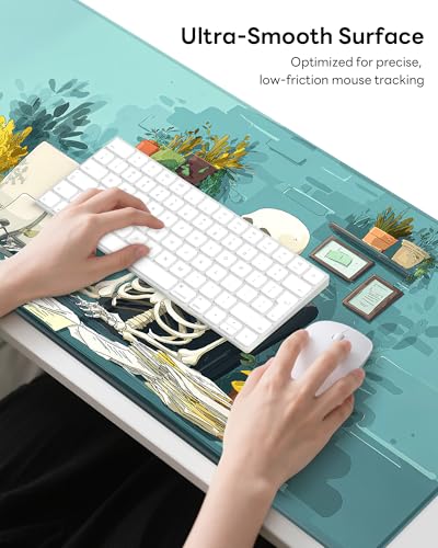 Mouse Pad 31.5x15.7in Large Desk Mat Non-Slip for Office - color: Office Skeleton, size: 31.5" x 15.7"