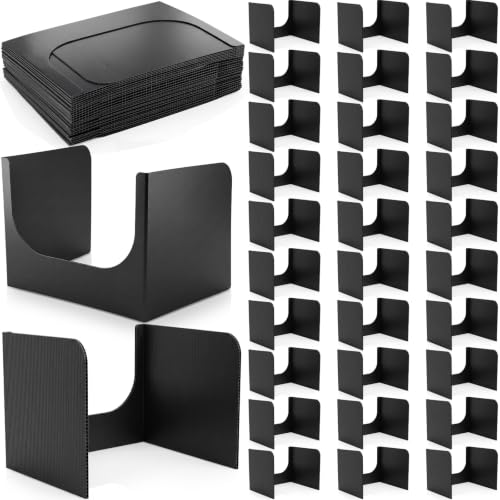 Silipull 30 Pack Black Desk Dividers for Students U Shape Front Open Design