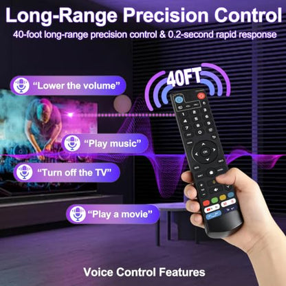 New V5 Pro Black Bluetooth Voice Remote Control,Compatible with vSeeBox V3/V2/V1/V5 Pro, V3 Plus,V1/V2,Max,Elite - color: Black