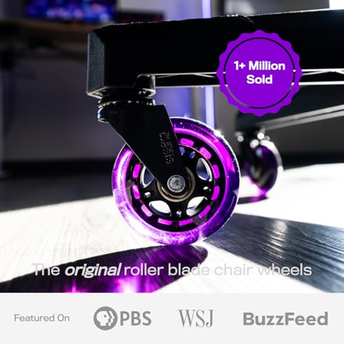 The Office Oasis Original Office Chair Wheels (As Seen On PBS), Purple - color: Purple