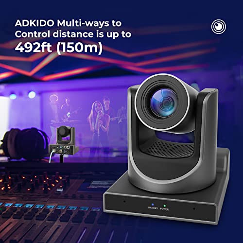 PTZ Camera 30X Optical Zoom 1080P 60fps for Church Live Streaming, AI Tracking POE PTZ Camera with USB3.0 3G-SDI HDMI LAN Simultaneous Output for Church Conferences & Teaching - size: 30X-SDI-Black