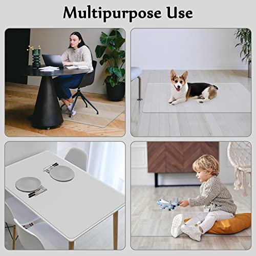 Blvornl Office Chair Mat for Hard Wood Floor, Transparent, 51 X 63in - size: 51 X 63in
