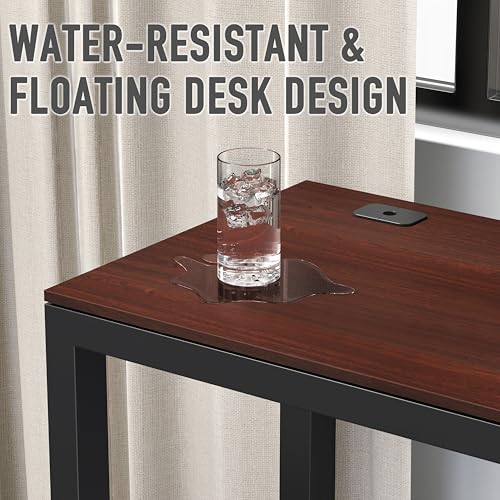 SHW 55 x 60 Commercial-Grade L-Shape Corner Office Computer Desk, Cherry | 10-Year Limited Warranty - color: Cherry