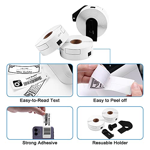 6 Rolls Compatible with Brother DK-1201 Standard Address Labels Die-Cut 1.1" x 3.5" (29mm x 90mm) for QL 600 550 810w Label Printers, 400 Labels/Roll - size: 1.1 in x 3.5 in, style: Die cut label 6 rolls