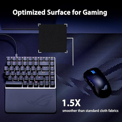 ASUS ROG Sheath II XXL Gaming Mouse Pad – 35.4” x 15.7”, Advanced Cooling Fabric, 1.5X Smoother Textile-Weave Surface, Flat-Stitched Durable Edges, Non-Slip Base - Black - color: Black, size: 35.4L x 15.7W inches